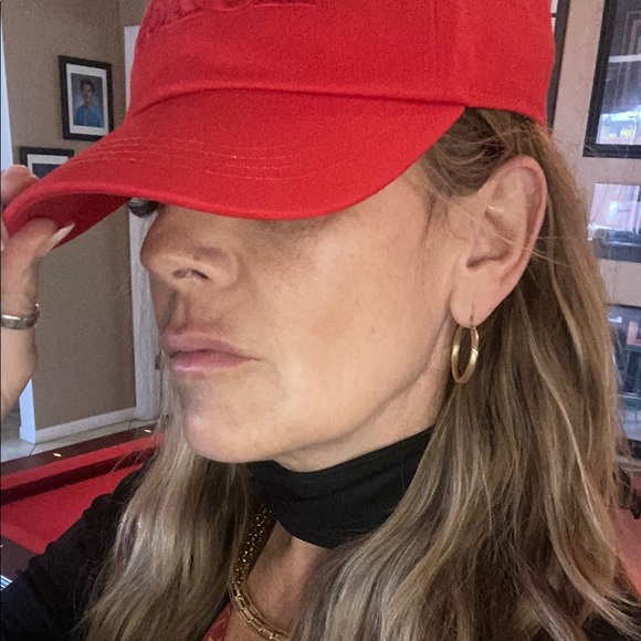 Coach Red Classic Hat with Logo - Picture 5 of 5